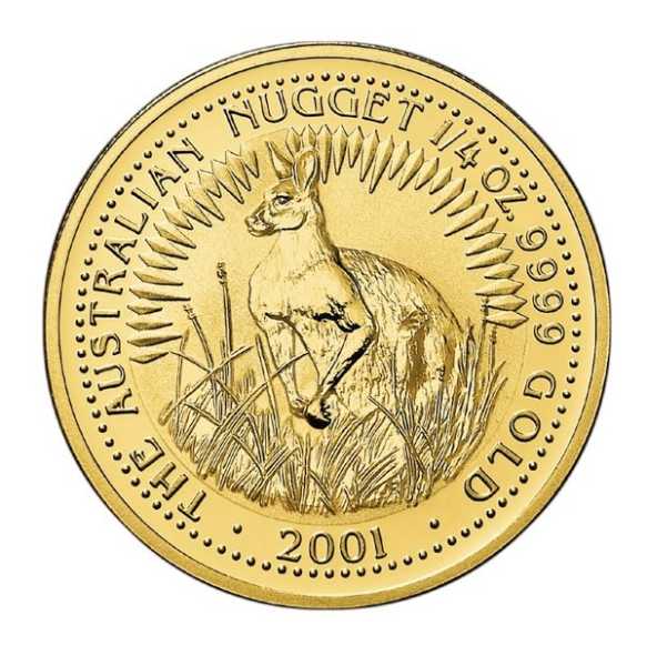 Australien Känguru Nugget 1/4 Unze Goldmünze 2001