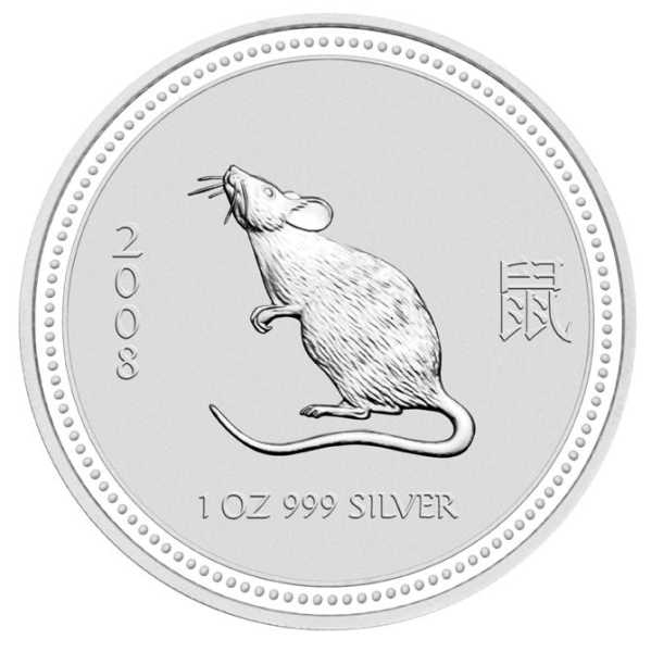 Lunar Serie I maus 1 kg Silber 2008