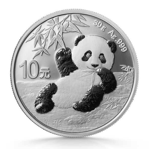 China Panda 30 Gramm Silbermünze 2020 