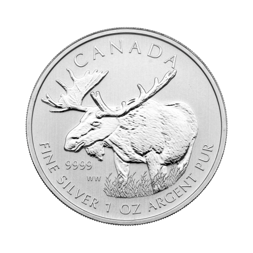 Kanada Moose Elch 1 Unze Silber 2012