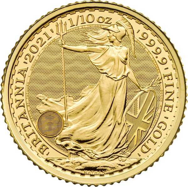 Britannia 1/10 Unze Goldmünze verschiedene Jahrgänge
