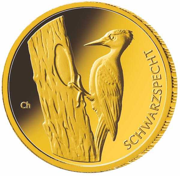 20 Euro Schwarzspecht Goldmünze 2021