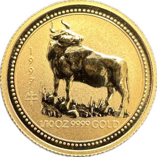 Lunar I Jahr des Ochsen 1/10 Unze Gold 1997