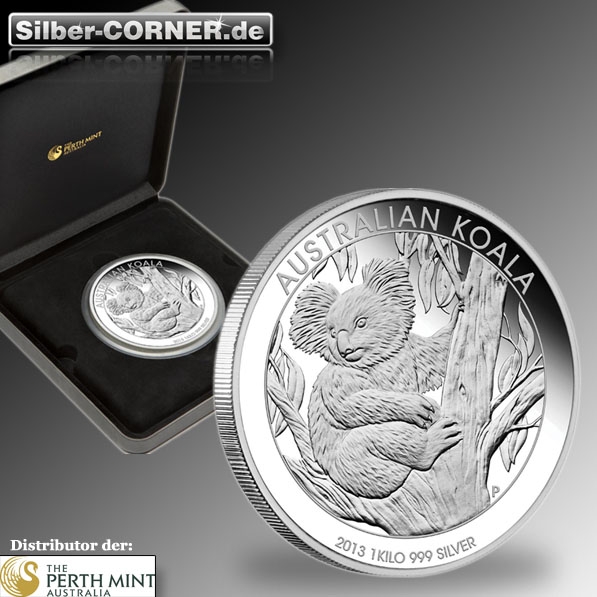 Koala 1 KG Silber 2013 Proof +Box +COA*