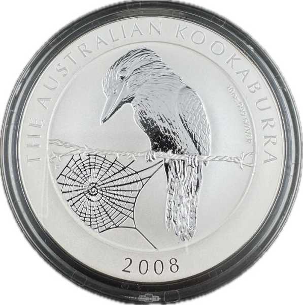 Australien Kookaburra 10 Unzen Silber 2008