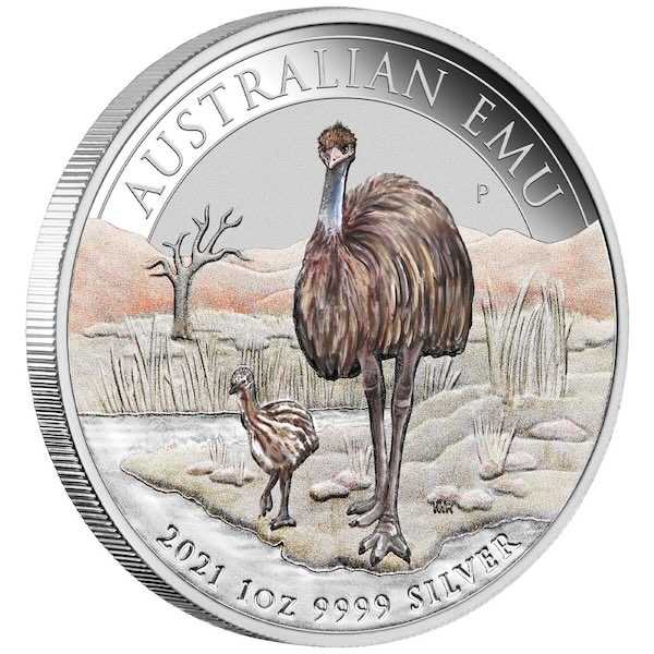 Australien Emu 1 Unze Silber 2021 farbig hier kaufen und verkaufen