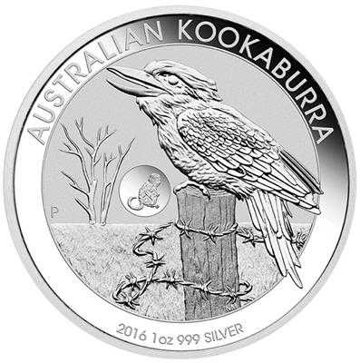 Kookaburra 1 Unze Silber 2016 mit Privy Mark Affe 