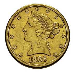 Liberty Head 5 Dollar Goldmünze verschiedene Jahrgänge