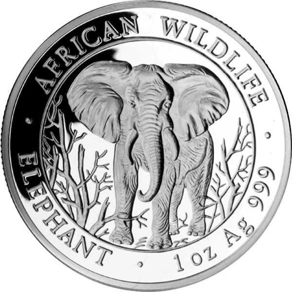 Somalia Elefant 1 Unze Silber 2004 hier kaufen und verkaufen