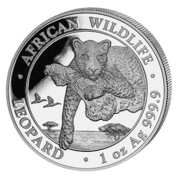 African Wildlife Leopard 1 Unze Silber 2020 