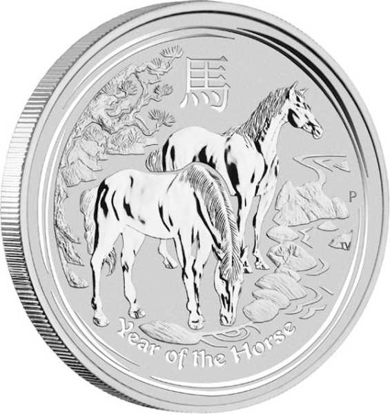 Lunar Serie 2 - Pferd - 1/2 Unze Silbermünze 2014