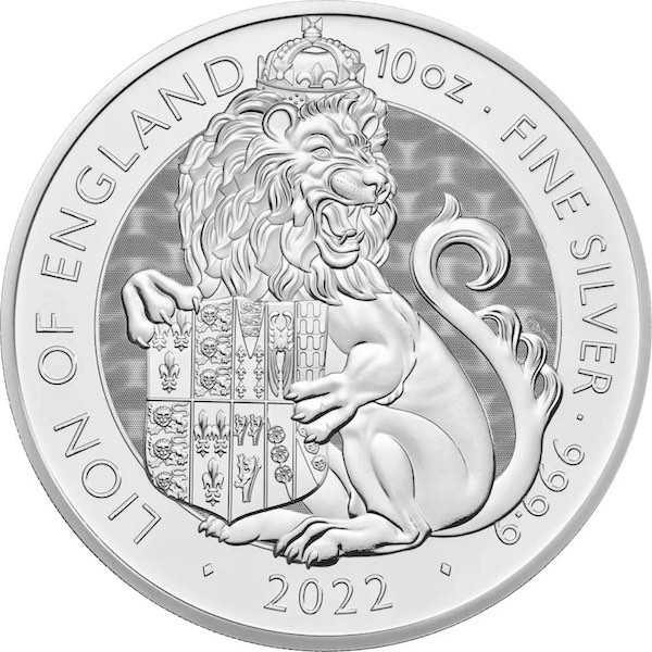 Tudor Beasts - Lion of England - 10 Unzen Silber 2022