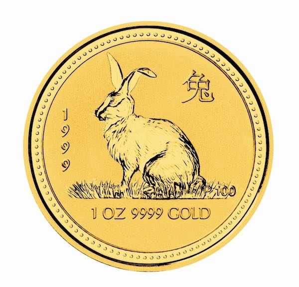 Lunar I Hase 1 Unze Goldmünze 1999 kaufen und verkaufen