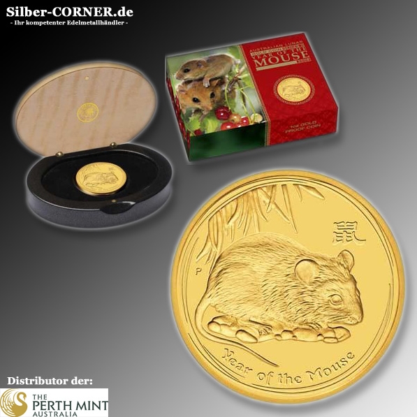 Lunar II Maus 1/4 Unze Gold Proof 2008 kaufen und verkaufen