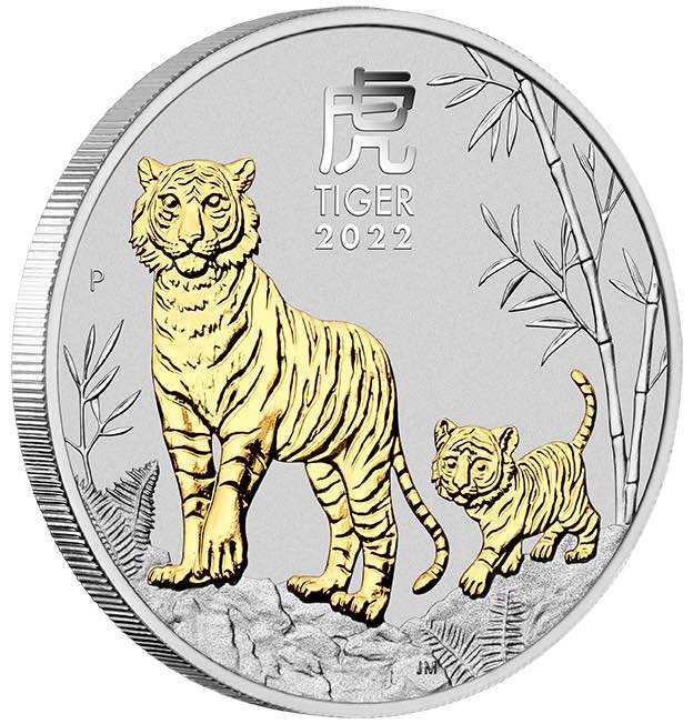 Lunar III Tiger Silbermünze 20x 1/2 Oz coloriert farbig online