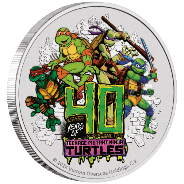 Ninja Turtles 40 Jahre 1 Unze Silber 2024 im Blister