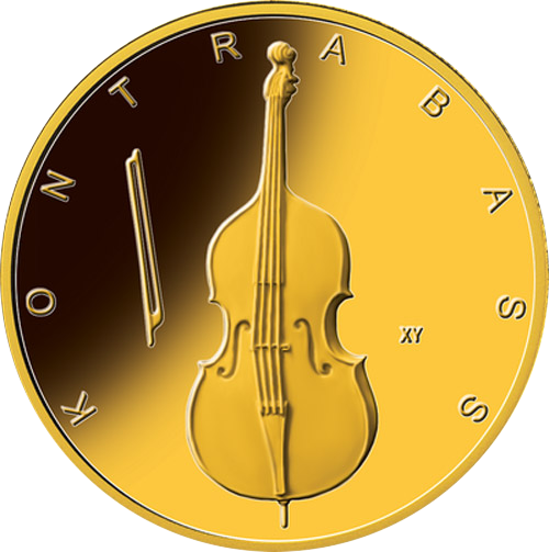 Kontrabass 50 Euro Goldmünze 2018