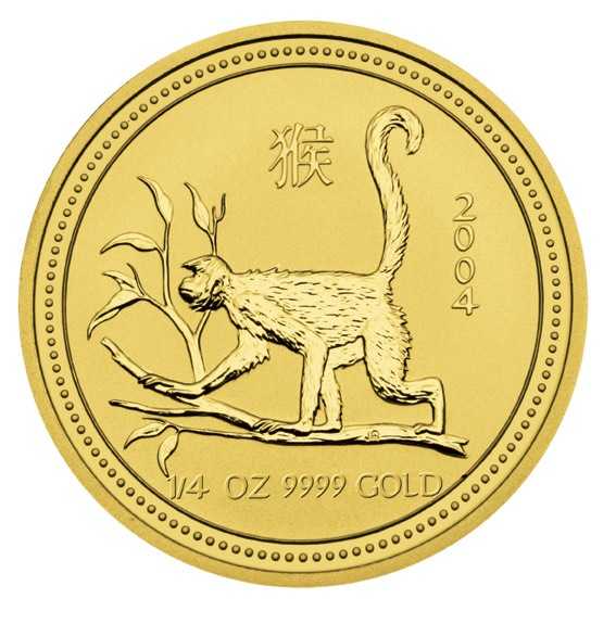 Lunar I Jahr des Affe 1/4 Unze Gold 2004