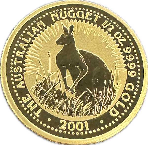 Australien Känguru Nugget 1/2 Unze Gold 2001