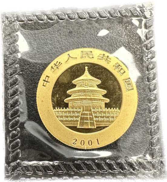 China Panda 1 Unze Gold 2001