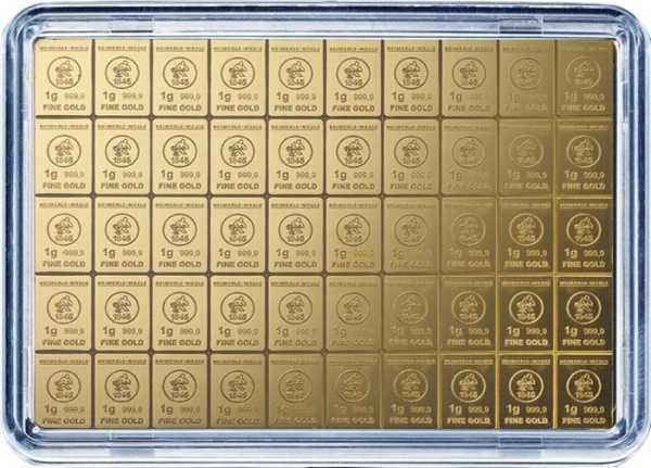 50 Gramm Gold Combibar Heimerle und Meule