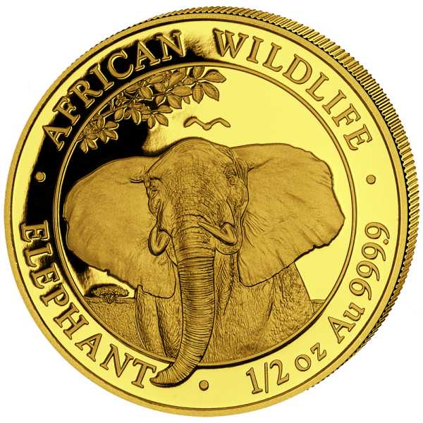 Somalia Elefant 1/2 Unze Gold 2021