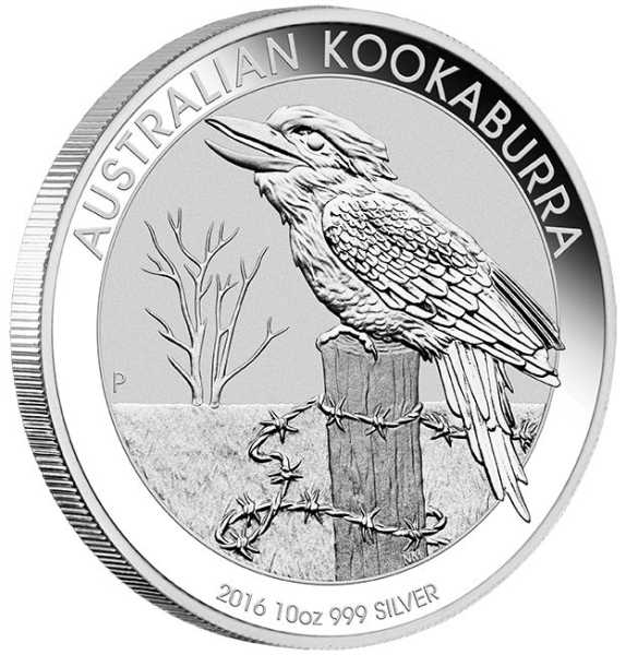 Australien Kookaburra 10 Unzen Silbermünze 2016