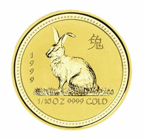 Lunar Hase 1/10 Unze Goldmünze 1999 kaufen und verkaufen